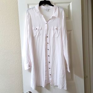 Atmosphere Women's Button Front Long Top